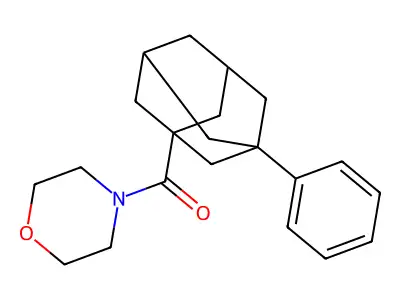 4-[(3-Phenyl-1-adamantyl)carbonyl]morpholine structure