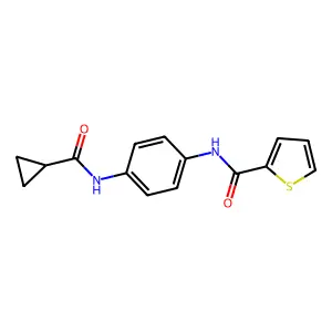 N-[4-(cyclopropanecarbonylamino)phenyl]thiophene-2-carboxamide structure