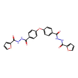 N'-[4-[4-[(furan-2-carbonylamino)carbamoyl]phenoxy]benzoyl]furan-2-carbohydrazide structure