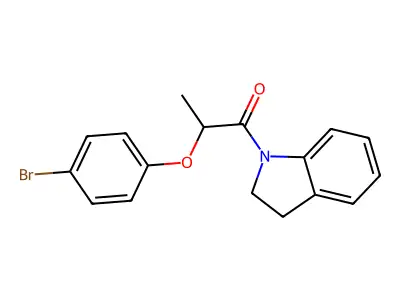 1-[2-(4-Bromophenoxy)propanoyl]indoline structure