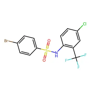 4-bromo-N-[4-chloro-2-(trifluoromethyl)phenyl]benzenesulfonamide structure