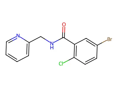 5-bromo-2-chloro-N-(pyridin-2-ylmethyl)benzamide structure