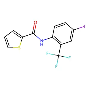 N-[4-iodo-2-(trifluoromethyl)phenyl]thiophene-2-carboxamide structure