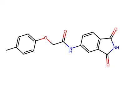 N-(1,3-dioxoisoindol-5-yl)-2-(4-methylphenoxy)acetamide structure