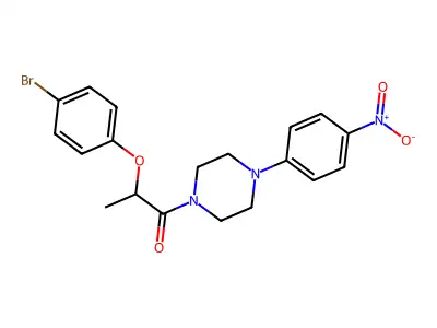 2-(4-Bromophenoxy)-1-[4-(4-nitrophenyl)piperazin-1-yl]propan-1-one structure