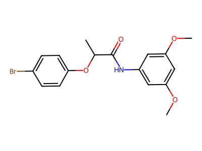 2-(4-bromophenoxy)-N-(3,5-dimethoxyphenyl)propanamide structure