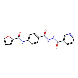 N-[4-[(pyridine-3-carbonylamino)carbamoyl]phenyl]furan-2-carboxamide structure