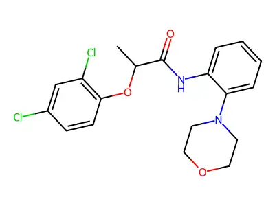 2-(2,4-dichlorophenoxy)-N-(2-morpholin-4-ylphenyl)propanamide structure