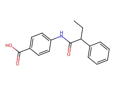 4-(2-Phenylbutanamido)benzoic acid structure