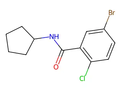 5-bromo-2-chloro-N-cyclopentylbenzamide structure