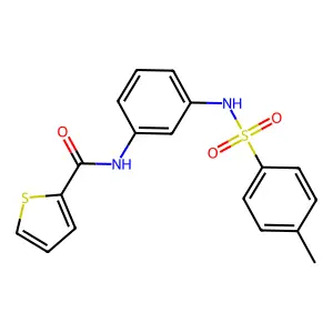 N-[3-[(4-methylphenyl)sulfonylamino]phenyl]thiophene-2-carboxamide structure