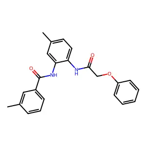 3-methyl-N-{5-methyl-2-[(phenoxyacetyl)amino]phenyl}benzamide structure