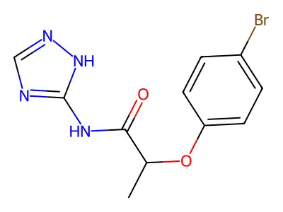 2-(4-bromophenoxy)-N-(1H-1,2,4-triazol-5-yl)propanamide structure