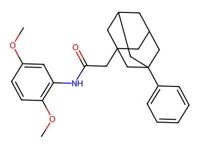 N-(2,5-dimethoxyphenyl)-2-(3-phenyladamantanyl)acetamide structure