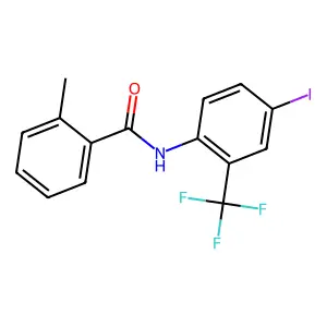 N-[4-iodo-2-(trifluoromethyl)phenyl]-2-methylbenzamide structure