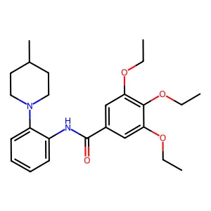 3,4,5-triethoxy-N-[2-(4-methylpiperidin-1-yl)phenyl]benzamide structure