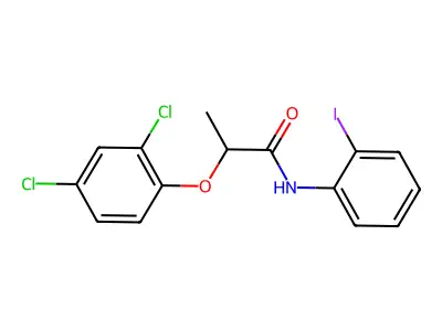 2-(2,4-dichlorophenoxy)-N-(2-iodophenyl)propanamide structure