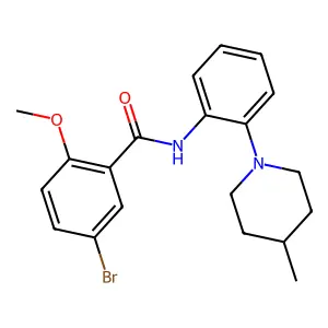 5-bromo-2-methoxy-N-[2-(4-methylpiperidin-1-yl)phenyl]benzamide structure