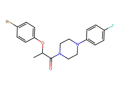 2-(4-Bromophenoxy)-1-[4-(4-fluorophenyl)piperazin-1-yl]propan-1-one structure