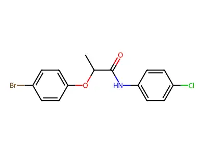 2-(4-bromophenoxy)-N-(4-chlorophenyl)propanamide structure