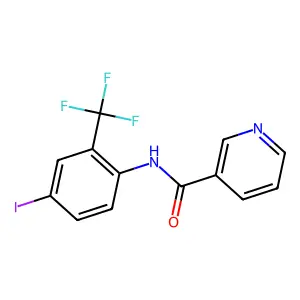 N-[4-iodo-2-(trifluoromethyl)phenyl]nicotinamide structure