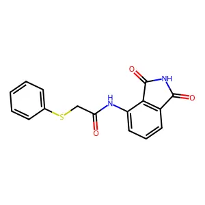 N-(1,3-dioxo-2,3-dihydro-1H-isoindol-4-yl)-2-(phenylsulfanyl)acetamide structure