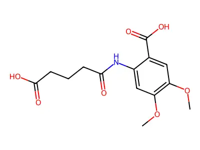 2-[(4-Carboxybutanoyl)amino]-4,5-dimethoxybenzoic acid structure