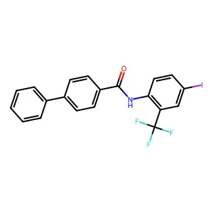 N-[4-iodo-2-(trifluoromethyl)phenyl]-4-phenylbenzamide structure