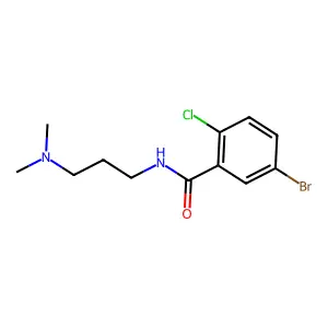 5-bromo-2-chloro-N-[3-(dimethylamino)propyl]benzamide structure