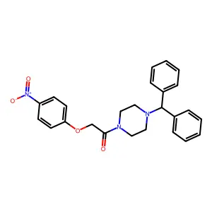 1-(4-Benzhydrylpiperazin-1-yl)-2-(4-nitrophenoxy)ethanone structure