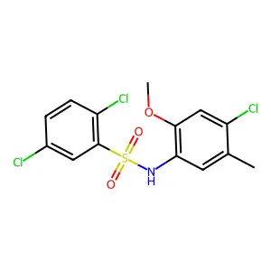 2,5-dichloro-N-(4-chloro-2-methoxy-5-methylphenyl)benzenesulfonamide structure
