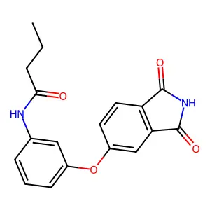 N-[3-(1,3-dioxoisoindol-5-yl)oxyphenyl]butanamide structure