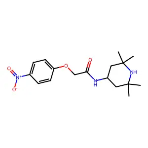 2-(4-nitrophenoxy)-N-(2,2,6,6-tetramethylpiperidin-4-yl)acetamide structure