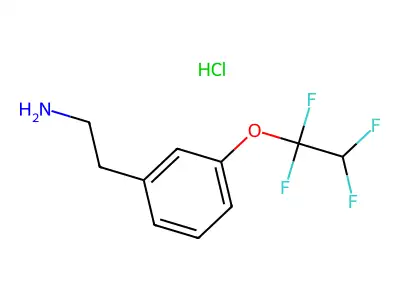 Benzeneethanamine, 3-(1,1,2,2-tetrafluoroethoxy)-, hydrochloride structure