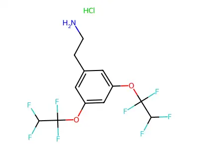 Benzeneethanamine, 3,5-bis(1,1,2,2-tetrafluoroethoxy)-, hydrochloride structure