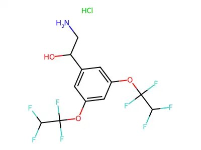 alpha-(Aminomethyl)-3,5-bis(1,1,2,2-tetrafluoroethoxy)benzenemethanol hydrochloride structure