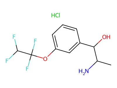 alpha-(1-Aminoethyl)-3-(1,1,2,2-tetrafluoroethoxy)benzenemethanol hydrochloride structure