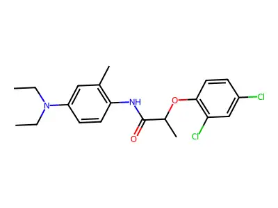 2-(2,4-dichlorophenoxy)-N-[4-(diethylamino)-2-methylphenyl]propanamide structure