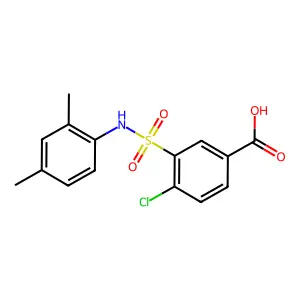 4-Chloro-3-[(2,4-dimethylphenyl)sulfamoyl]benzoic acid structure