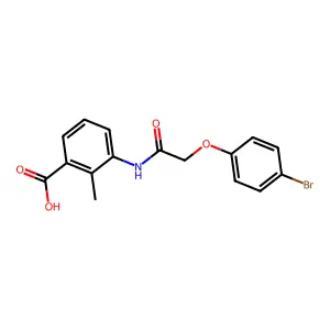 3-[[2-(4-Bromophenoxy)acetyl]amino]-2-methylbenzoic acid structure