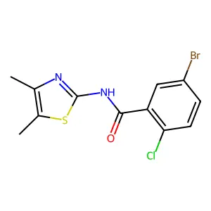 5-Bromo-2-chloro-N-(4,5-dimethylthiazol-2-yl)benzamide structure