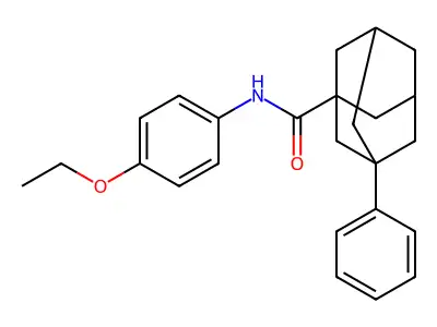 N-(4-ethoxyphenyl)-3-phenyladamantane-1-carboxamide structure