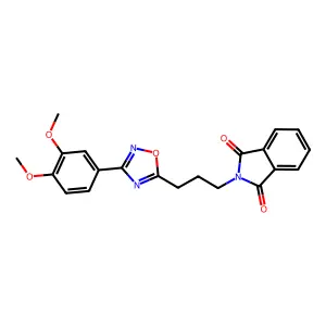 2-[3-[3-(3,4-Dimethoxyphenyl)-1,2,4-oxadiazol-5-yl]propyl]isoindole-1,3-dione structure