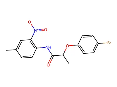 2-(4-bromophenoxy)-N-(4-methyl-2-nitrophenyl)propanamide structure