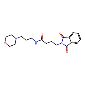 4-(1,3-dioxoisoindol-2-yl)-N-(3-morpholin-4-ylpropyl)butanamide structure