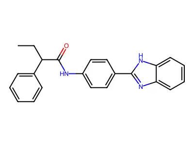 N-[4-(1H-benzimidazol-2-yl)phenyl]-2-phenylbutanamide structure