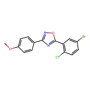 5-(5-Bromo-2-chlorophenyl)-3-(4-methoxyphenyl)-1,2,4-oxadiazole structure