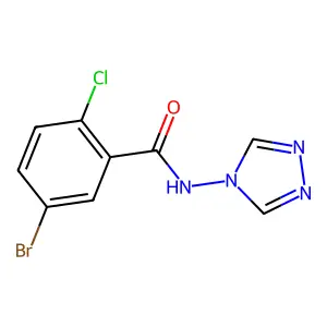 5-bromo-2-chloro-N-(1,2,4-triazol-4-yl)benzamide structure