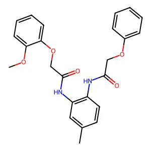 N-[2-[[2-(2-methoxyphenoxy)acetyl]amino]-4-methylphenyl]-2-phenoxyacetamide structure