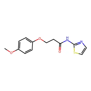 3-(4-methoxyphenoxy)-N-(1,3-thiazol-2-yl)propanamide structure